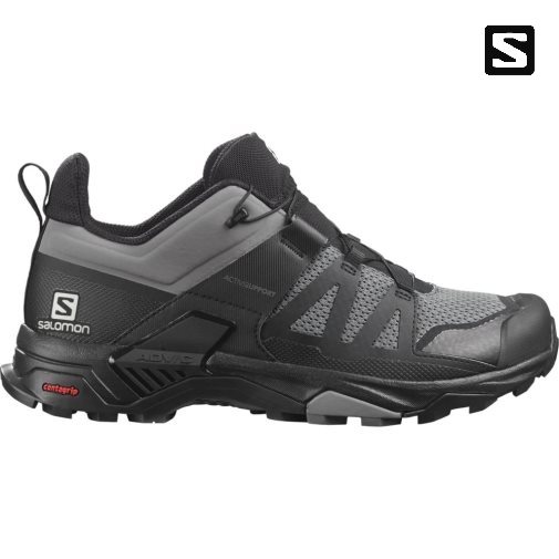 Black / Grey Salomon X Ultra 4 Men's Hiking Shoes | IE KI1365